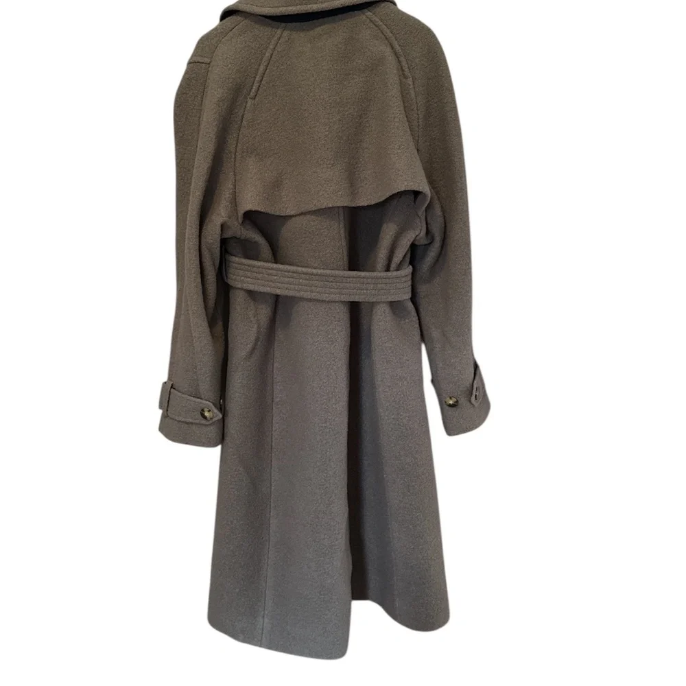 J.Crew Boiled-Wool Belted Trench Coat – Size 12 - Picture 4 of 6